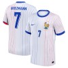 Frankrig Griezmann 7 Udebane EM 2024 - Fodboldtrøjer (S/S)